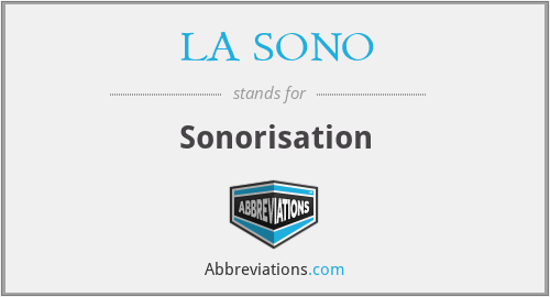 LA SONO - Sonorisation